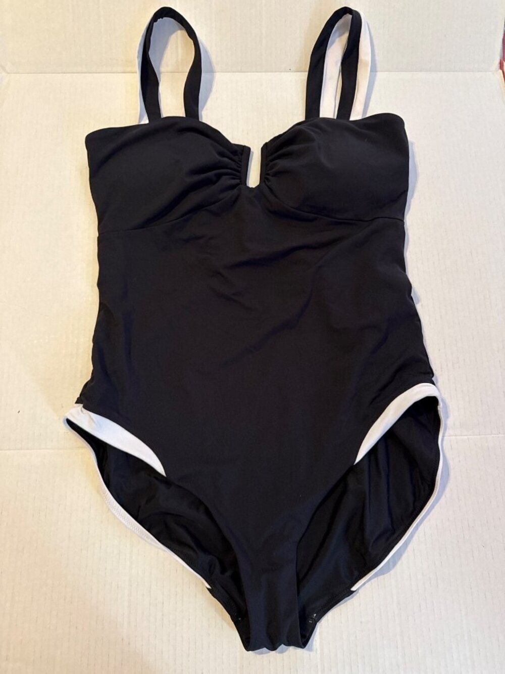 CALIA Women's U-Bar Color Block One Piece Swimsuit Beach Pool Size 16